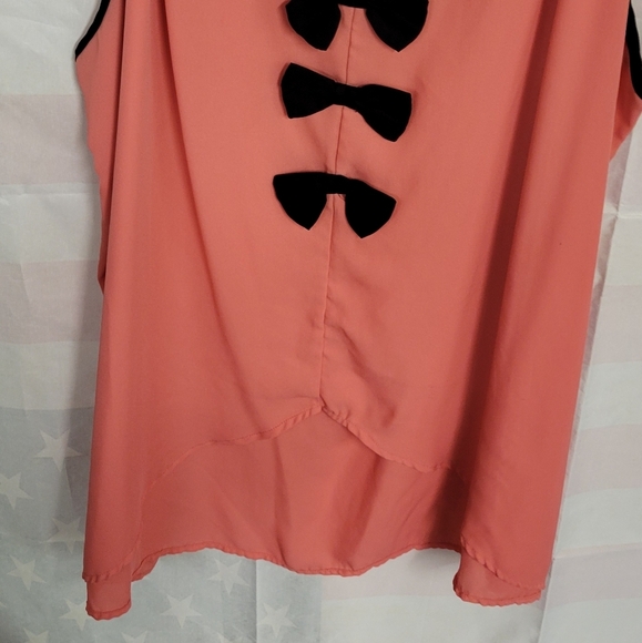 Julie's Closet Peachy Orange Sleeveless Bow Back - Picture 7 of 8